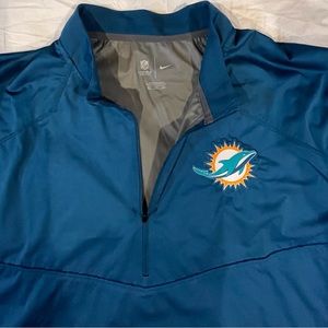 Miami Dolphins Nike Quarter Zip Pull Over Windbreaker Jacket XXL
NFL